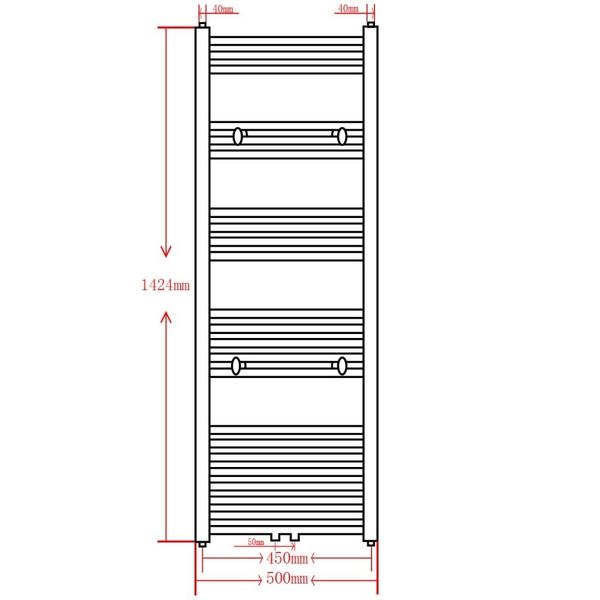 

towel towel radiator just 500 x 1424 mm, gray gas analyzers