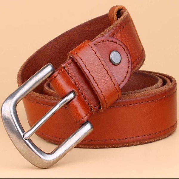 

new product luxury cowskin genuine leather men's belt for men cowskin belts four colors ceinture de cuir, Black;brown