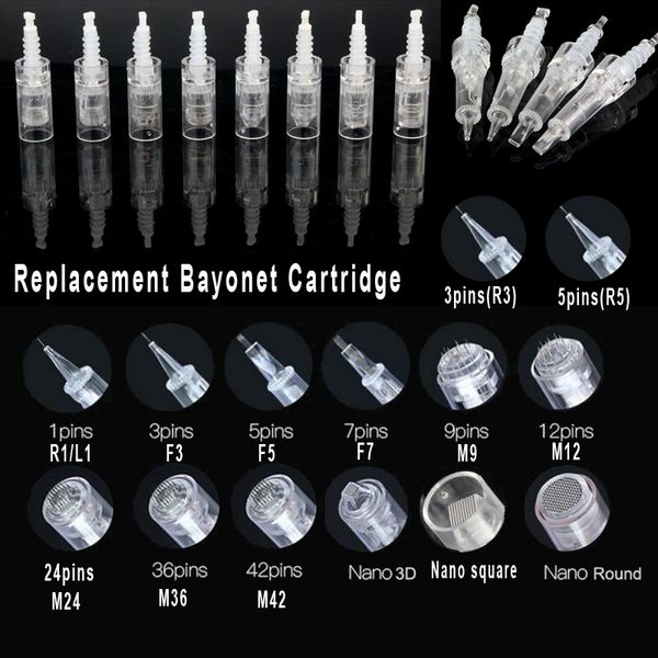 

consumables replacement microneedle cartridge tips for rechargeable wireless mym n2 m5 m7 derma pen dr pen anti ageing tattoo makeup ce
