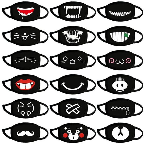 Maschera per la bocca antipolvere in cotone Anime Cartoon Kpop Lucky Bear Donna Uomo Maschere per bocca a muffola GD54