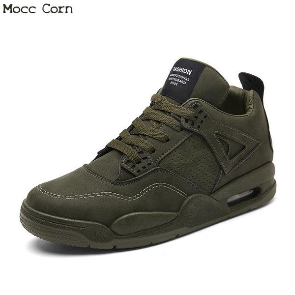 

autumn winter men genuine leather sneakers high trainers sports shoes for male tenis masculino adulto air cushion sneakers, Black