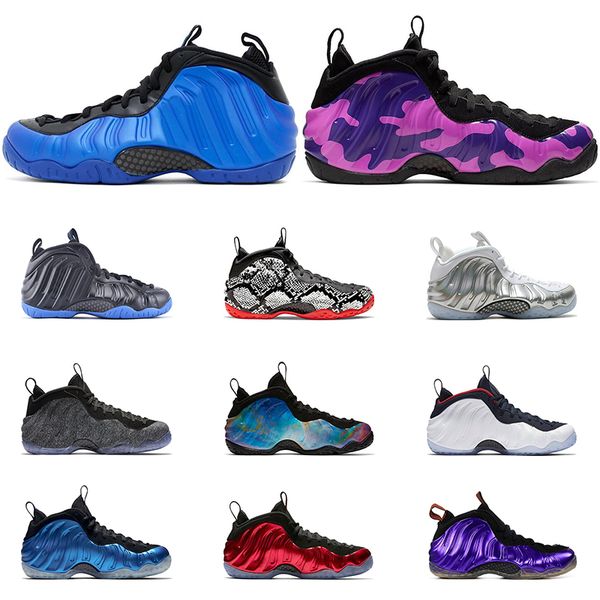 

2019 Мужские баскетбольные кроссовки AirFoampositePro PURPLE CAMO белого цвета CNY TECH FLEECE USA RUST PINK