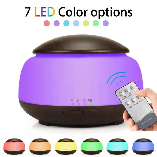 

new arrival 300ml air humidifier non-printed woodnight light 7 colors for options incense ultrasonic atomizer household gift