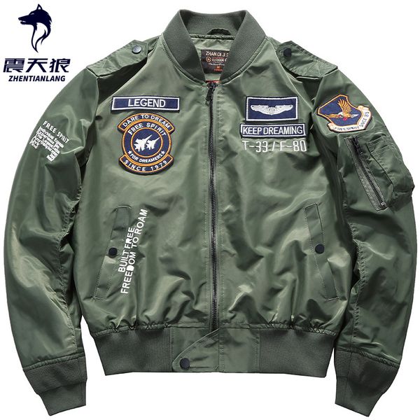 

2020 spring autumn retro bomber jacket embroidery men casual baseball jacket fashion coat stand collar chaqueta hombre, Black;brown