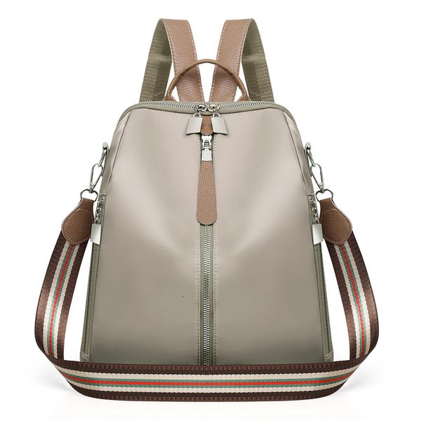 

women double zipper backpacks multifunction oxford cloth school bag backpacks for girls female vintage backpack shoulder bags a4