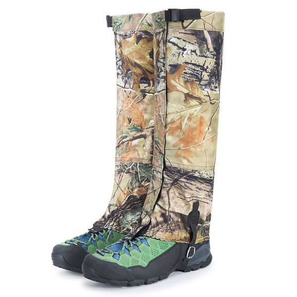 

outdoor camouflage legging gaiter climbing accessories elastic hiking skiing shoe cover, Black