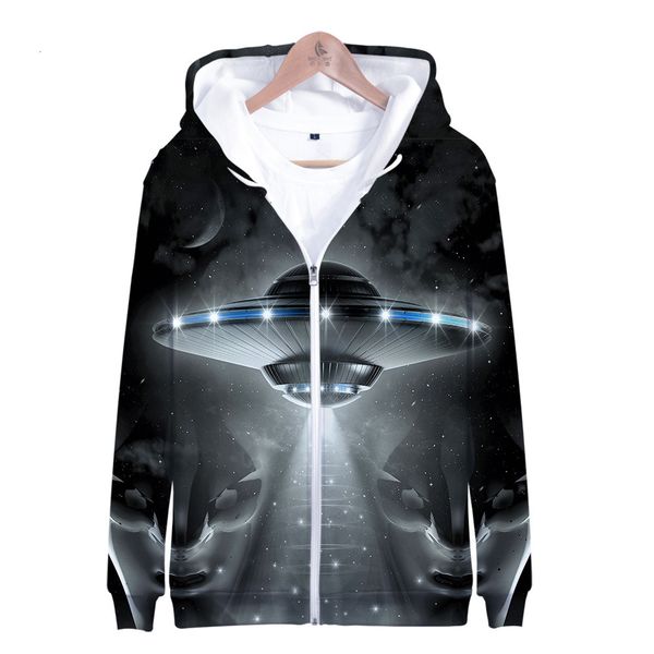 

alien et trend shirt 3d digital printing zipper sweater + children's wear t shirts, Black