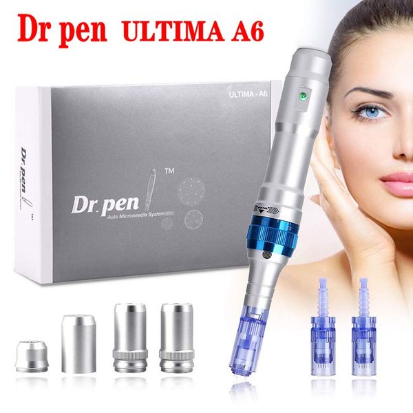 Microneedling Dermapen Dermaroller Şarj Edilebilir Microneedle Cilt Bakımı Dr. Pen Numar Skar Kartuşları Ile ULTIMA A6