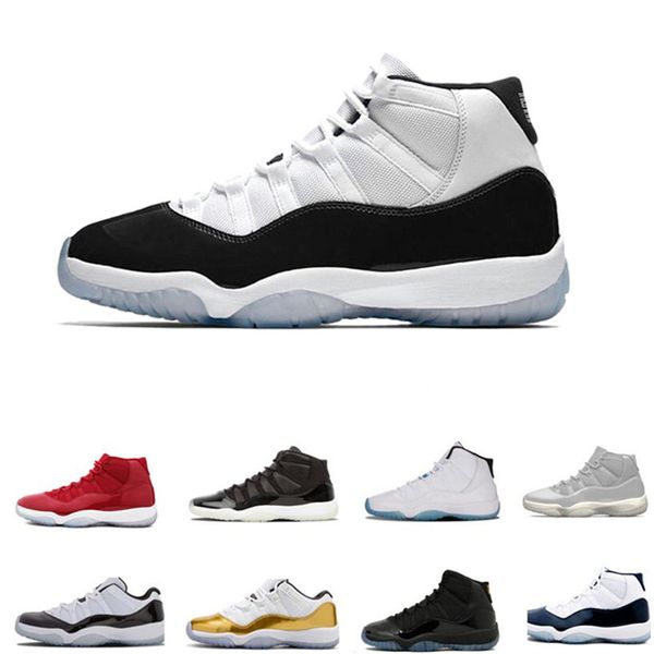 

11 11s men basketball shoes 2019 new concord platinum tint designer sneakers xi chicago bred space jam women sports shoes h-521