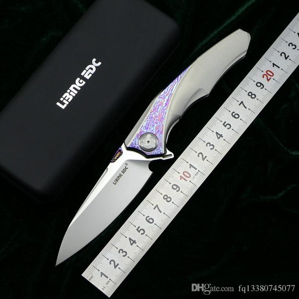 

LiBing Origina Raptor Flipper складной нож S90V лезвия Titanium ручка на открытом воздухе кемпинга охоты фрукты карманные ножи выживания инструменты