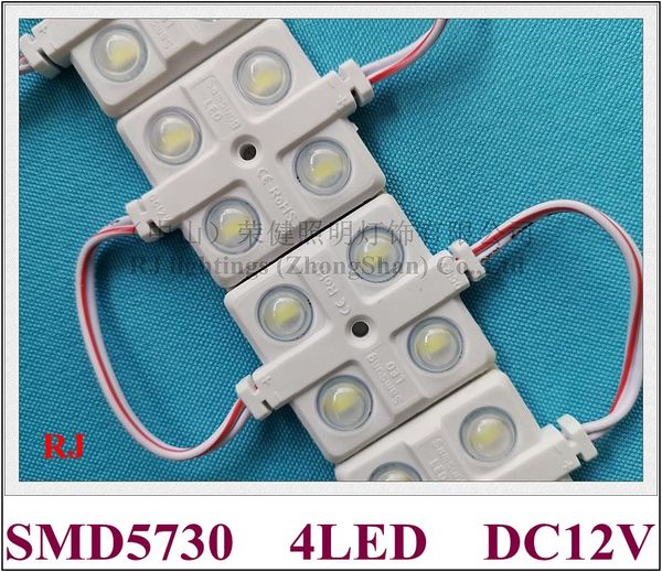 ABS enjeksiyon objektif geniş ışık açısı su geçirmez LED arka ışık aydınlatmalı DC12V 2W 220lm SMD5730 ile LED modülü IP65 4LED