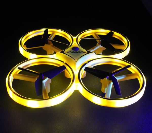 

rc aircraft mini quadcopter induction drone smart watch remote sensing gesture aircraft ufo toys somatosensory noctilucent interaction uav