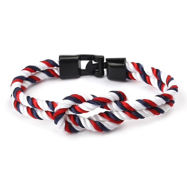 

fashion sport camping nylon bracelet for men women solid wrap rope chain charm jewelry 2019 new, Golden;silver