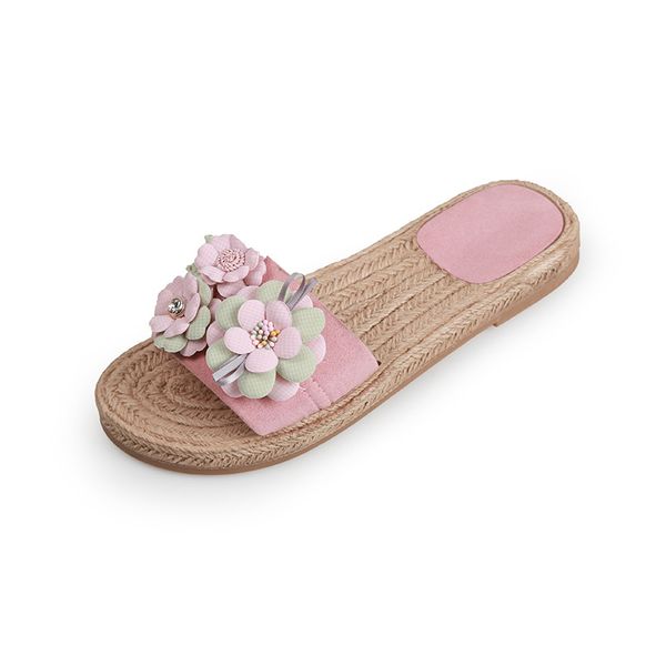 

celebrity slipper womens summer fashion outer wear slippers versatile platform anti-slip sandals flat flower sandals flip-flops, Black