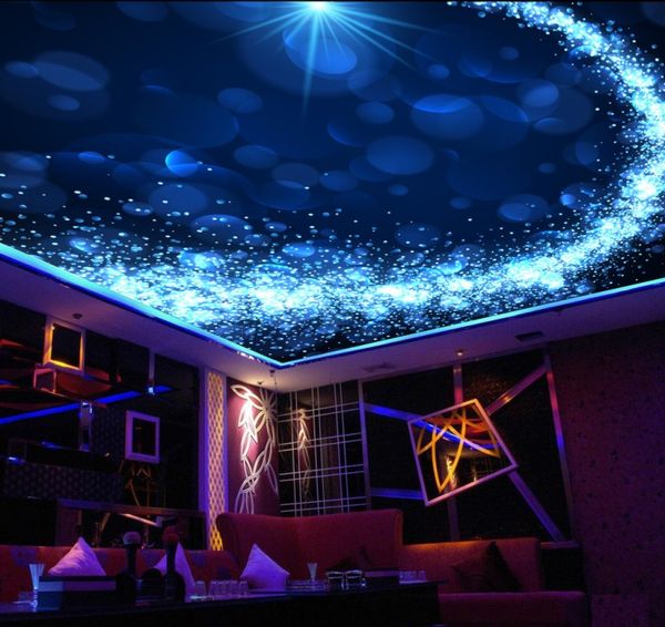 Custom Mural Wall Paper 3d Stereoscopic Fantasy Star Ceiling