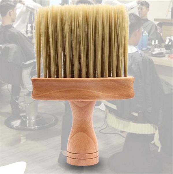 New Health Neck Face Duster Brush Salon Pulizia dei capelli Spazzola di spazzata in legno Taglio di capelli Parrucchiere Detergente per capelli Spazzola per capelli Sweep Pettine Strumenti KD1