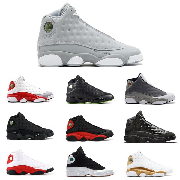 

13s men basketball shoes island green lucky green rivals cap and gown atmosphere grey black cat love & respect mens trainers sports sneakers