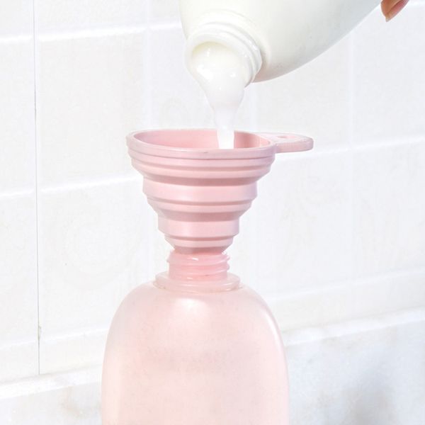 

2020 square protable mini silicone gel foldable style funnel hopper kitchen cooking tools accessories gadget