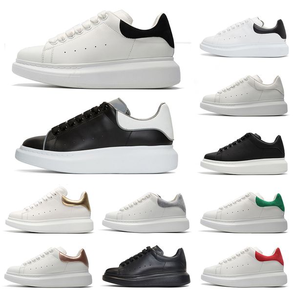 

new style luxury designer platform casual shoes reflective white black leather rainbow men women flat sports sneakers size 36-44