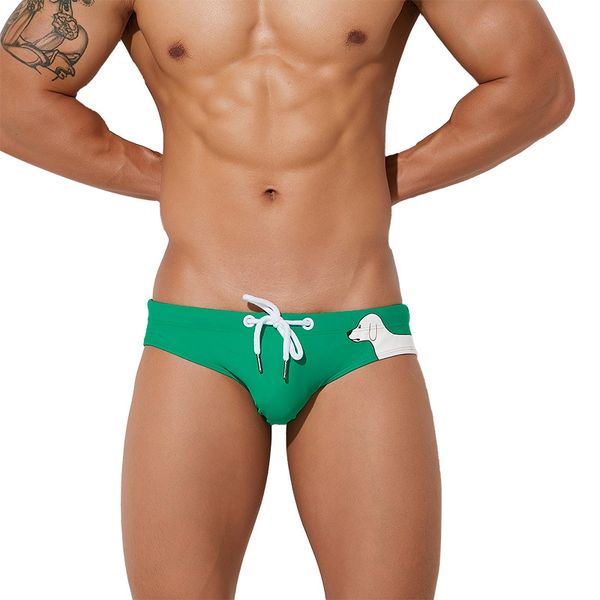 

mens swim briefs bikini trunks cute dog print swimwear low waist beach shorts bathing suit swimsuit male underwear sunga
