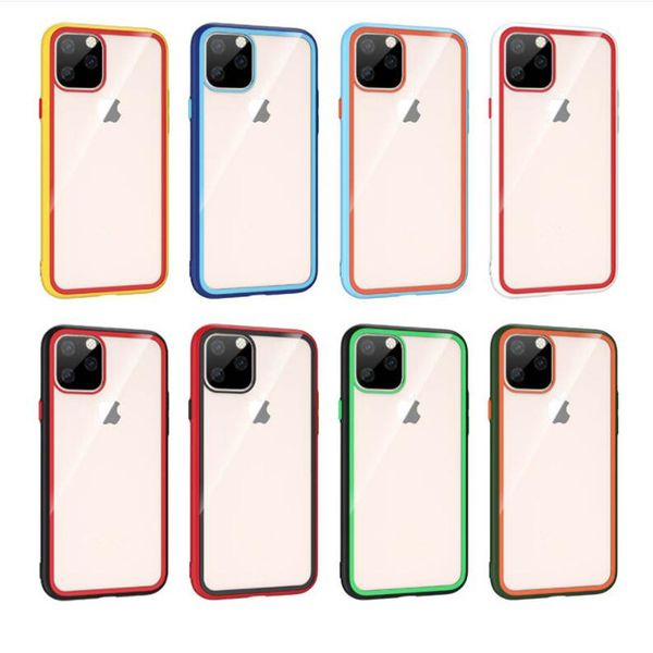 

temper glass tpu case for iphone 11 pro max transparent case shockproof phone cases back cover for iphone xr xs 6 7 8 plus