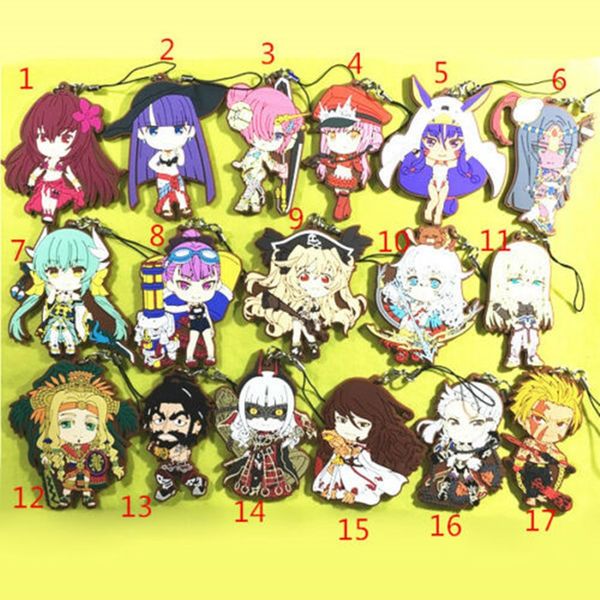 

fate fgo fate grand order gilgamesh angra mainyu alter keychain keyring phone mobile chain key belt hook strap wallet cool, Silver