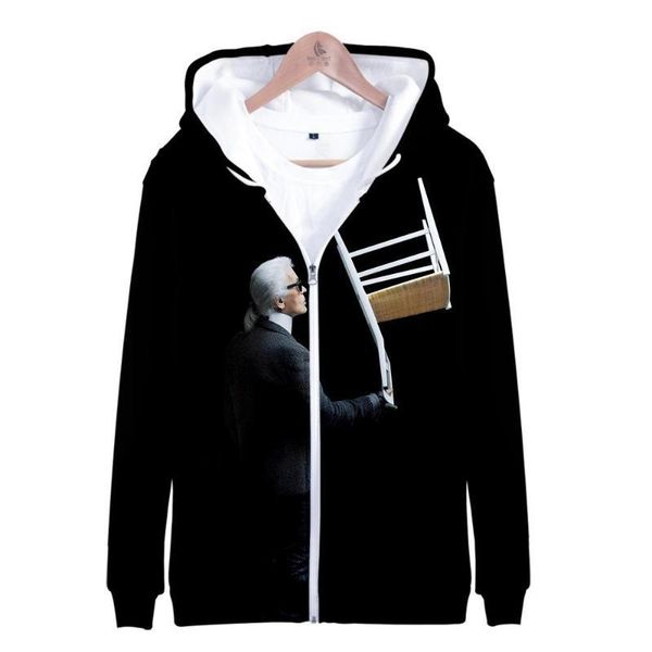 

3d digital print loose zipper hooded mens outerwears casual character print males clothing mens designer jackets, Black;brown