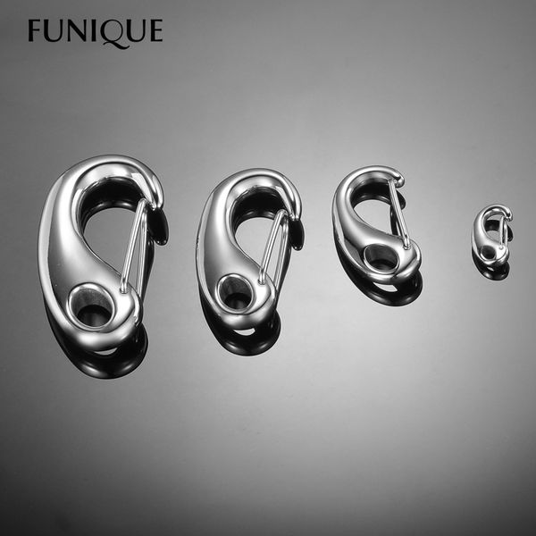 

funique 1pc stainless steel glaze lobster clasps for key chain or necklace diy jewelry findings, Blue;slivery