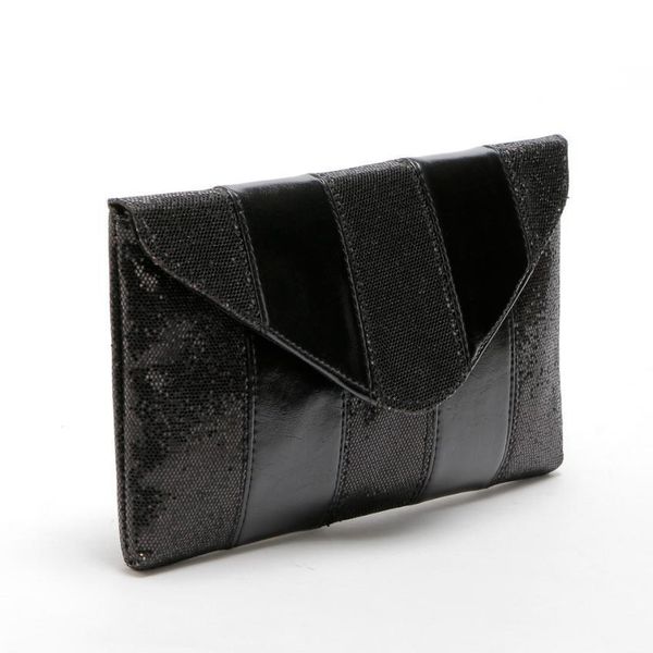 

sleeper #4001 fashion women ladies evening party sequins clutch envelope bag leather portable solid color gifts ing