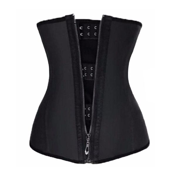 

waist corset latex body shaper trainer zipper underbust slim tummy waist cincher slimming briefs shaper belt shapewear women