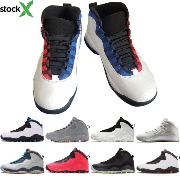 

новые поступления  10s мужская баскетбольная обувь цемент тинкер черный белый чикаго порошок синий красный 10s мужские кроссовки тренеры с, Black