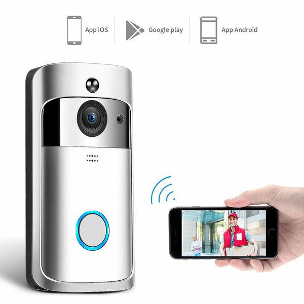 

Многофункциональный Smart Wireless WiFi DoorBell Смартфон Двери Визуальная ИК-запись Домашня