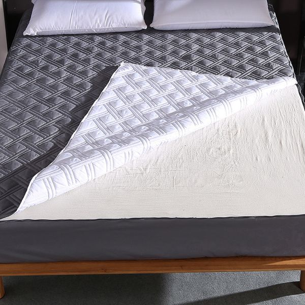 

8 colors bed mattress cover with zipper quilted all inclusive soft fiber er thick mattress protector pad covers anti-mite