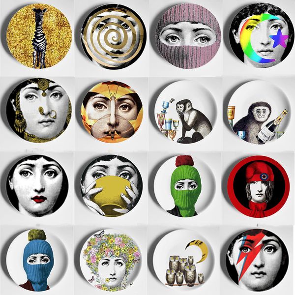 

8 inch vintage decorative plates nordic home studio l bar decorative background wall hanging art craft dishes