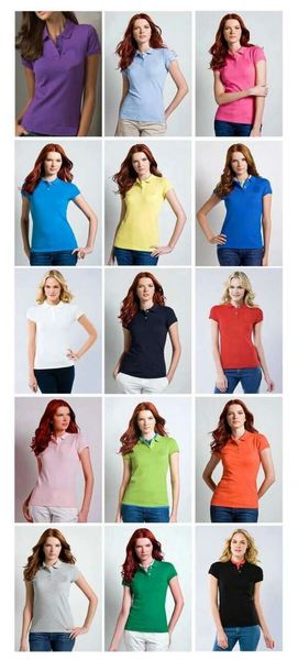 Designer-Damen-Poloshirt, Sommer, kurzärmelig, 100 % Baumwolle, atmungsaktiv, lässig, solides Hemd, Basic-Stücke, Größe XS-4XL