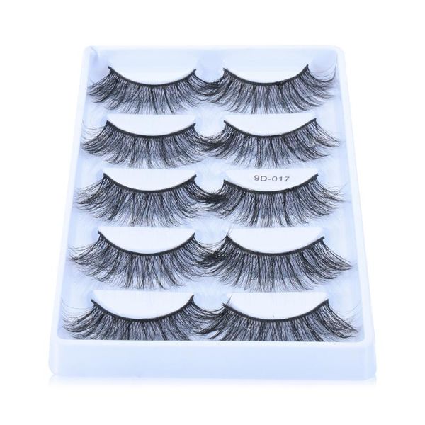 

5 пар 20 мм один / смешанные стили 9d норковые волосы накладные ресницы толстые длинные крест-накрест ресницы естественная красота расширени