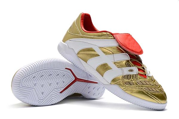 

original men football boots gold/white dream back 98 predator accelerator fg/ic soccer shoes soccer cleats