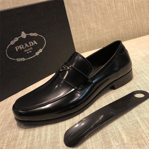 

19mm luxury genuine leather man dress shoes leather slip-on brown black brogue shoes man business office wedding for man oxford shoes yetc0