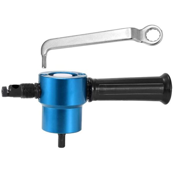 

gtbl double headed sheet metal cutting nibbler metal saw cutter 360 degree adjustable drill attachment with wrench