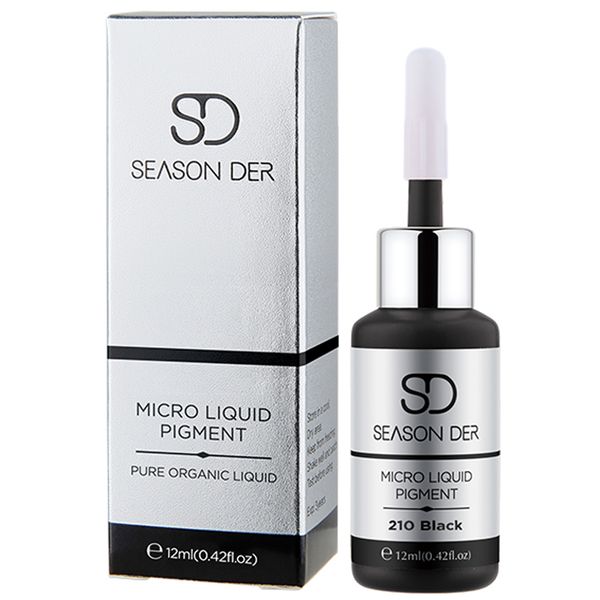 

season der 2 bottles black permanent makeup ink eyeliner tattoo ink set eyebrow microblading pigment professional pigmentos