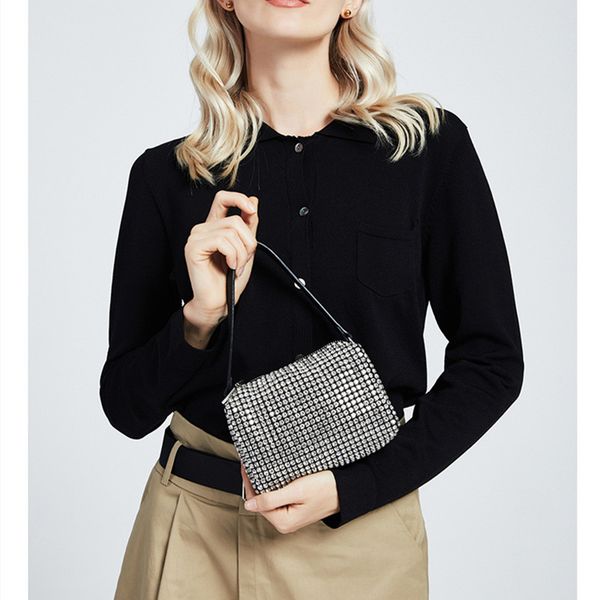 

женская мода мини вечерний клатч ручной работы полный стразы лоскут сумочка сияющий crossbody сумка плечо партия свадьба