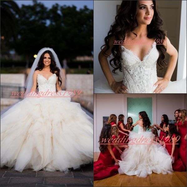 

изысканный бисер 2019 милая свадебные платья кружева арабский ярусы плюс размер формальные vestido де novia свадебное платье на заказ a-line, White