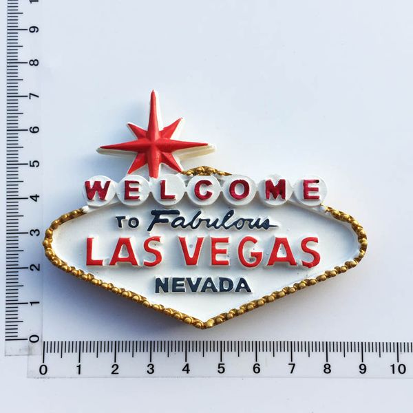 

american las vegas las vegas landmark welcome card three-dimensional tourism commemorative crafts magnetic fridge magnet