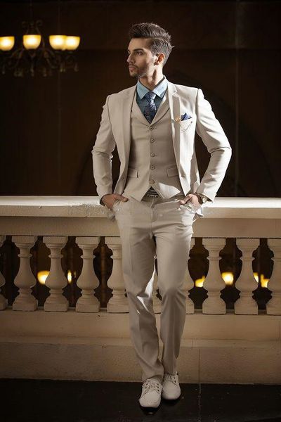 

new arrival tailored set slim light grey notch lapel prom man groomsmen prom suits men wedding suits(jacket+pants+vest+tie, White;black