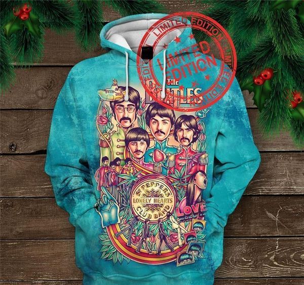

2019 new sweatshirt customize design the beatles 3d printing hoodies fashion hooded pullovers men s clothing drop shipp, Black