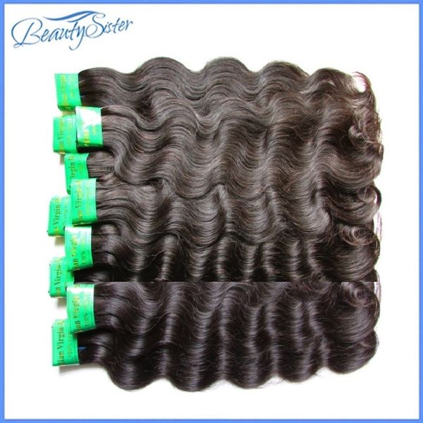 

оптовые 9а сырое индийского девственных волосы тела волны 1кг 10bundles много необработанного выдвижение волоса remy человеческого переплете, Black