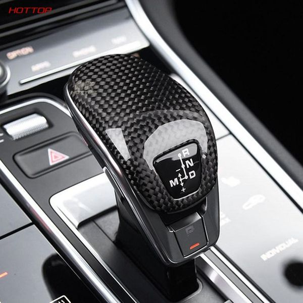 

carbon fiber carbon fiber texture black gear shift shifter knob cover for paramela 2017