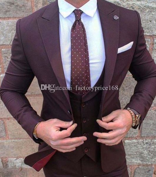 

fashionable classic slim groomsmen peak lapel groom tuxedos men suits wedding/prom/dinner man blazer(jacket+pants+tie+vest) a296, Black;gray