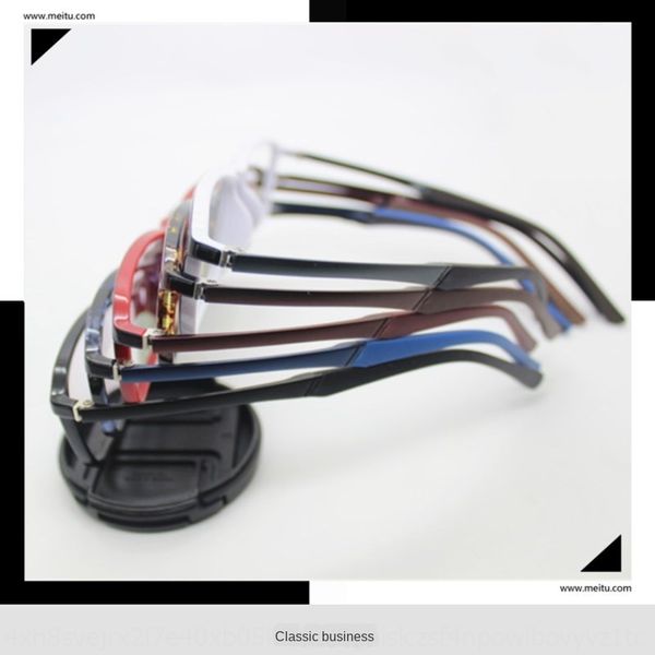 

high-grade tr90 elastic paint high-grade light aluminum magnesium light hybrid frame comfortable plain myopia mirror frame, Silver