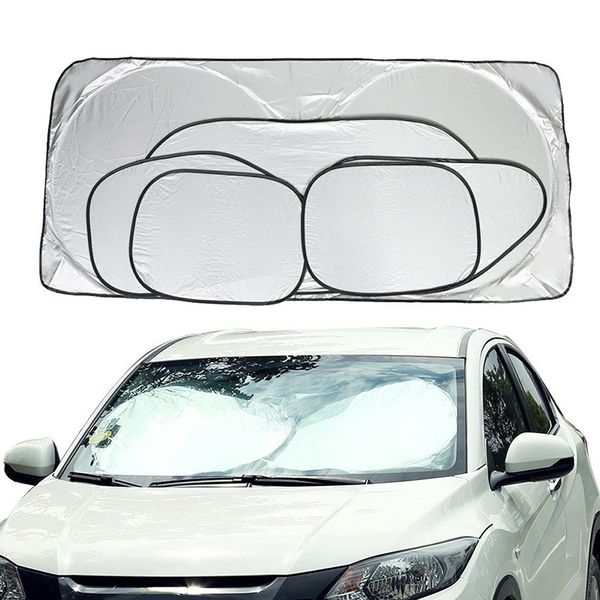 

6 sets auto zonnescherm voor rear window side windshield film voorruit visor cover uv beschermen reflector